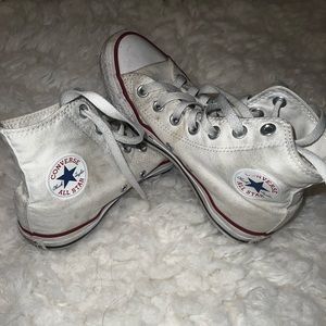 White High top Converse Sneakers
